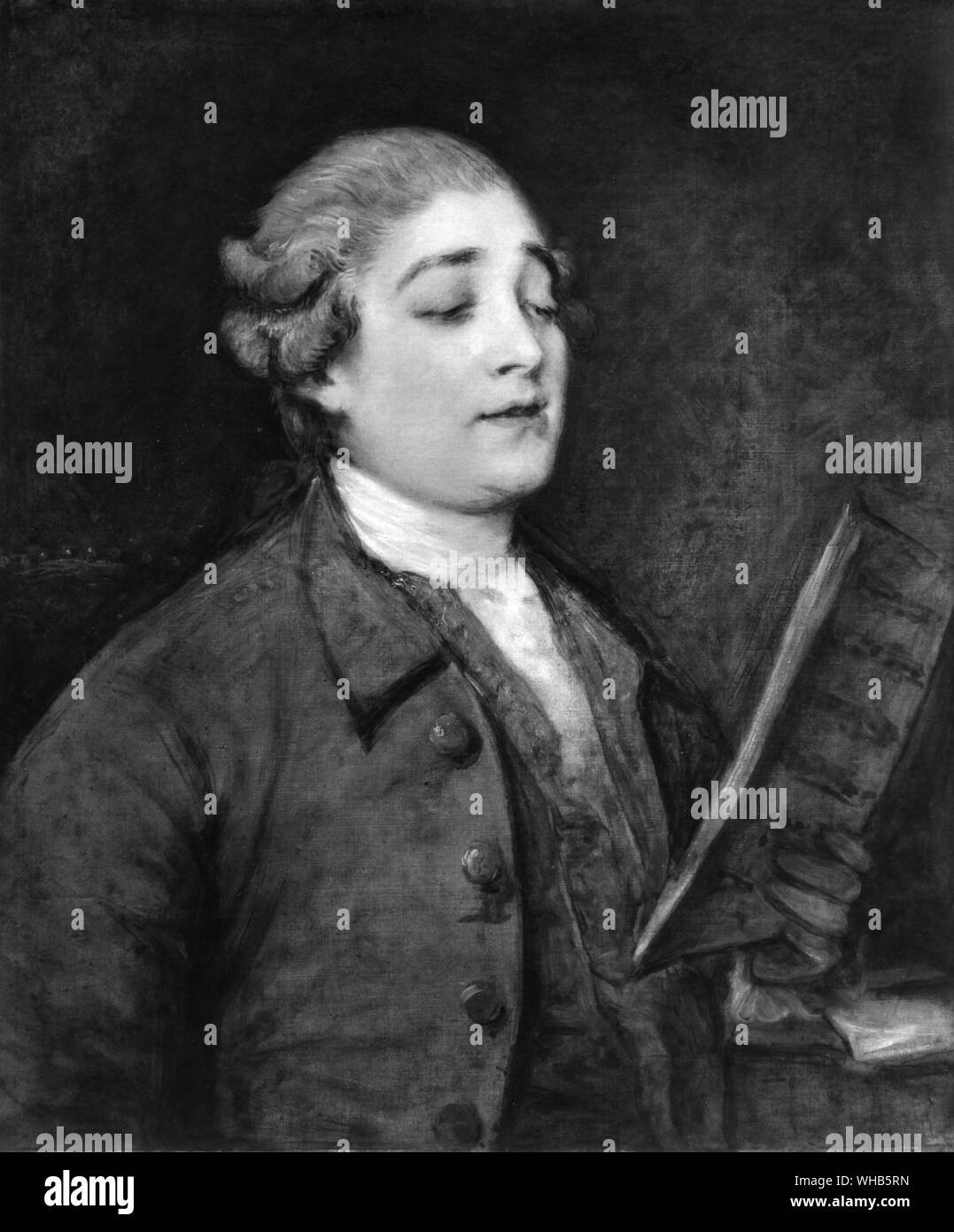 Giusto Ferdinando Tenducci - kastrat Sänger 1736 - 90: Malerei von Thomas Gainsborough Stockfoto