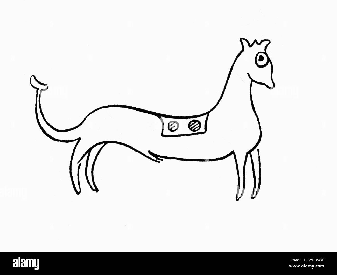 Haunted Großbritannien. Englisch Folklore von Christina Loch (Balsford 1940). Das weiße Pferd in Westbury Brunnen. . Stockfoto