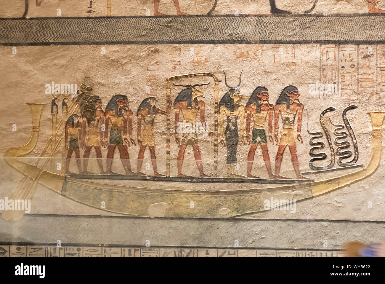 Das Tal der Könige in der Nähe von Luxor in Ägypten: Im Grab von Ramses IX. Stockfoto