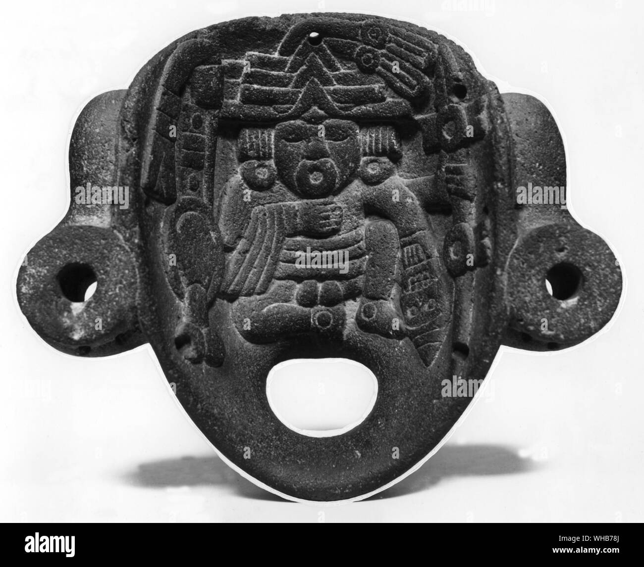 Die geschundenen Gott von Mexiko Xipe Totec war einer von mehreren Mexikanischen Gottheiten, deren menschliche imperonators auch seine Opfer könnte Stein Maske der aztekischen Xipe werden. Stockfoto