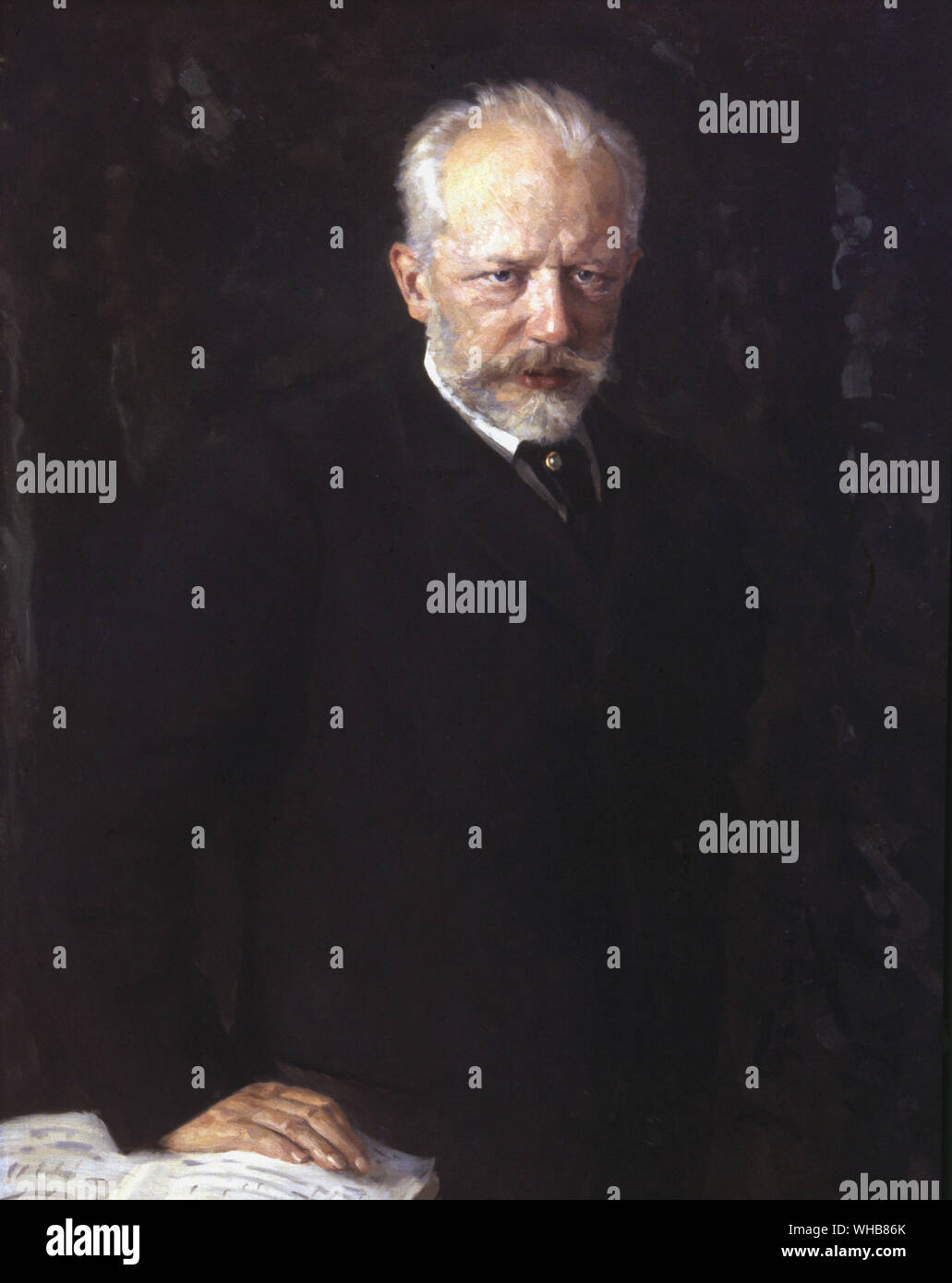 Pjotr Iljitsch Tschaikowski: russischen Komponisten der Romantik. Portrait von Nikolai Dmitrievich Kuznetsov Stockfoto