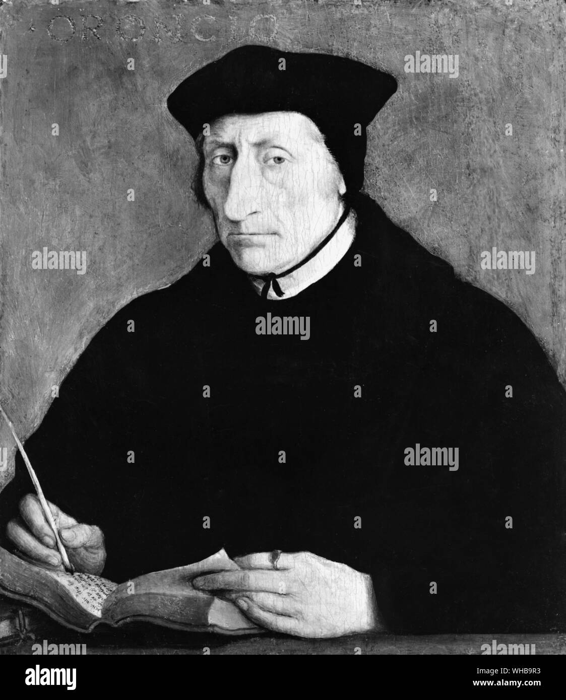 Guillaume Bude, 1467 - 1540, die großen humanistischen Gelehrten, wurde Großmeister des Königs Bibliothek, von einem Porträt c 1536 von Jean Clouet Stockfoto