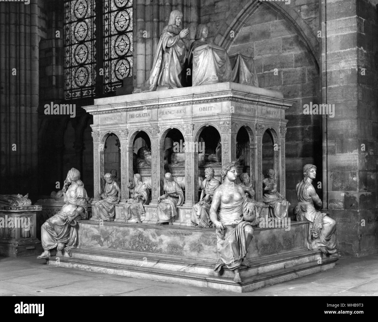 Das Grab von Ludwig XII. und Anne de Bretagne in Saint Denis Stockfoto