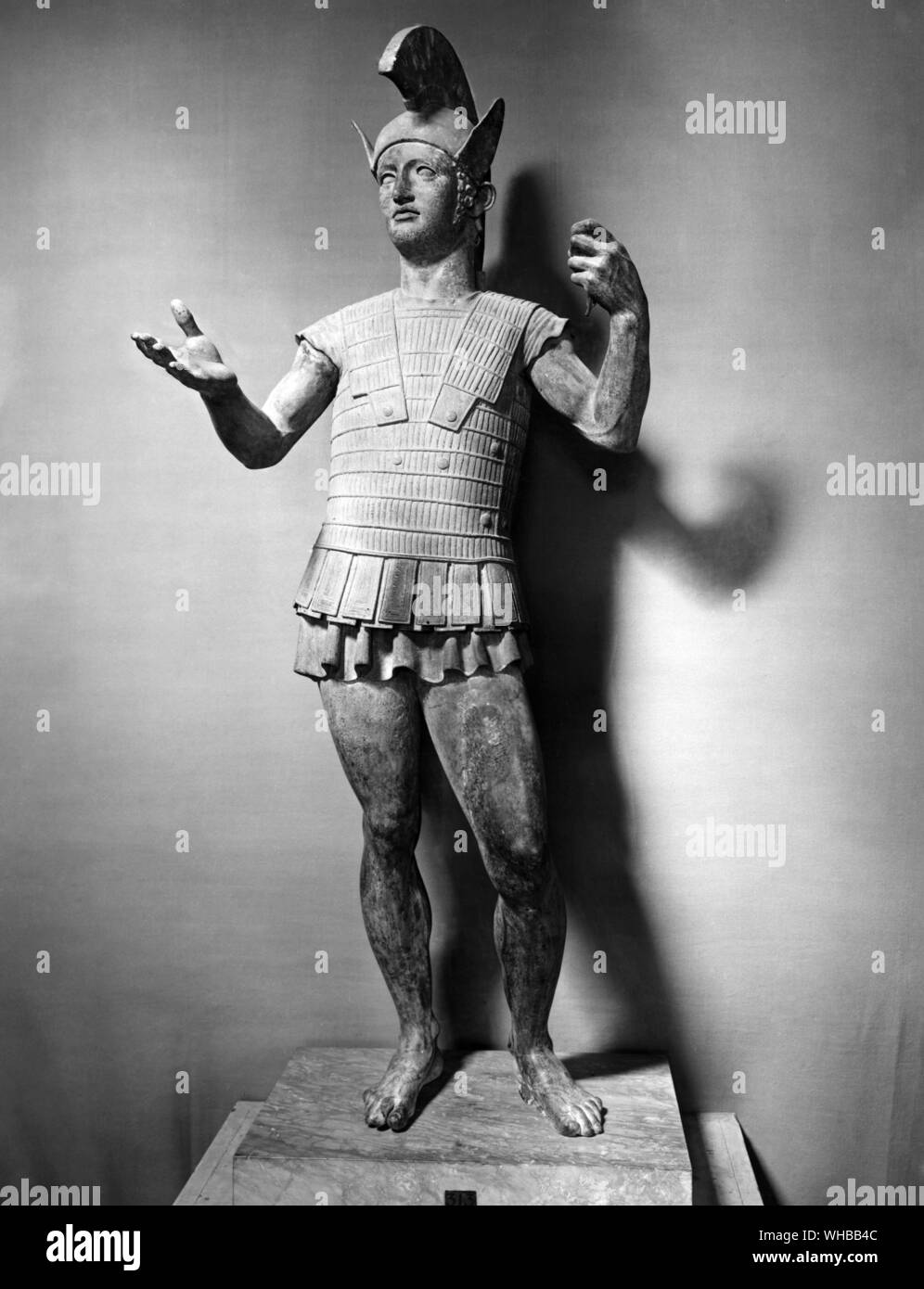 Mars von Todi, erste Hälfte des 4.Jahrhundert v. Chr., bronze, Höhe 55 7/8 Zoll oder 141 cm. Die Vatikanischen Museen und Galerien, Italien Stockfoto