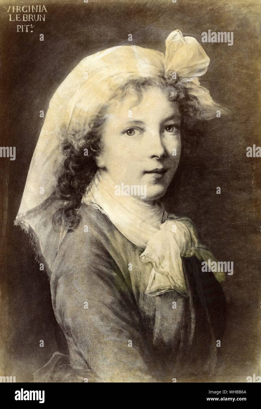 Madame Elizabeth Vigee Lebrun 1755 - 1842 Selbstbildnis, Öl auf Leinwand. Die Galerie der Akademie des hl. Lukas, Rom, Italien. Stockfoto