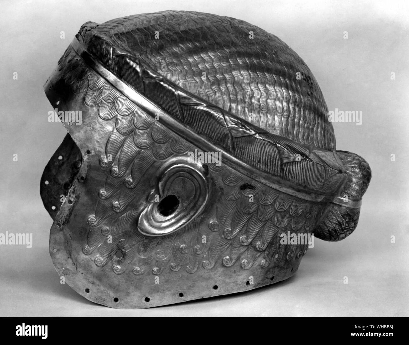 Goldenen Helm des Sumerischen Königs Meskalamdug, datiert ca. 2600-2550 v. Chr. Stockfoto