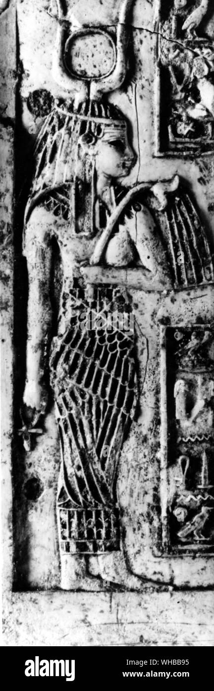 Elfenbein Plakette einer Göttin, von Nimrud Stockfoto