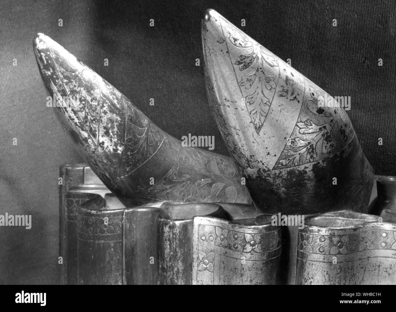 Edward III Schuhe von high class Schuhmacherei. London Westminster Abbey Stockfoto