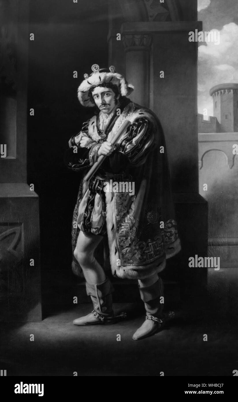 Edmund Kean als Richard III. Akt IV Stockfoto