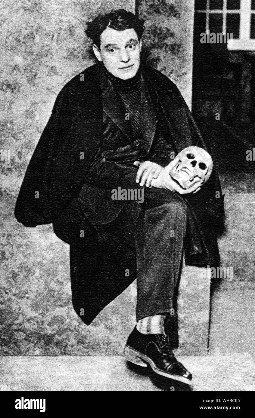 Alexander Moissi als Hamlet in der Inszenierung von Max Reinhardt Kunstlertheater München und Deutsches Theater Berlin 1919 Stockfoto