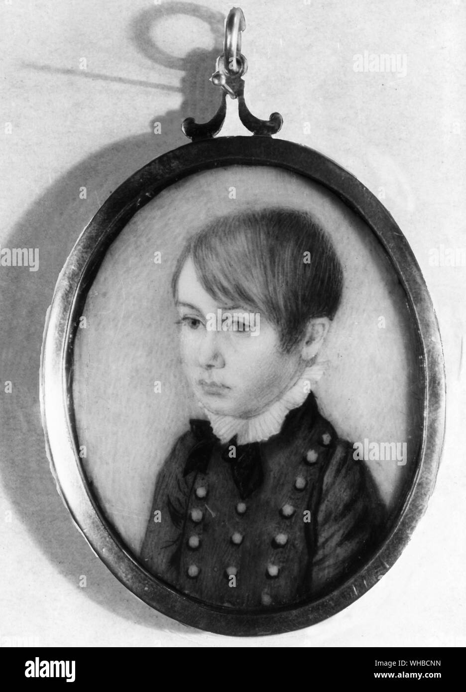 Miniatur angeblich Nelson im Alter von 8. Stockfoto