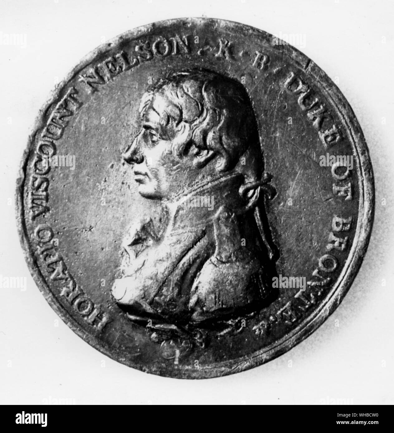 Trafalgar Medaille - für diejenigen, die in der Schlacht von Trafalgar gedient hatte gegeben Stockfoto