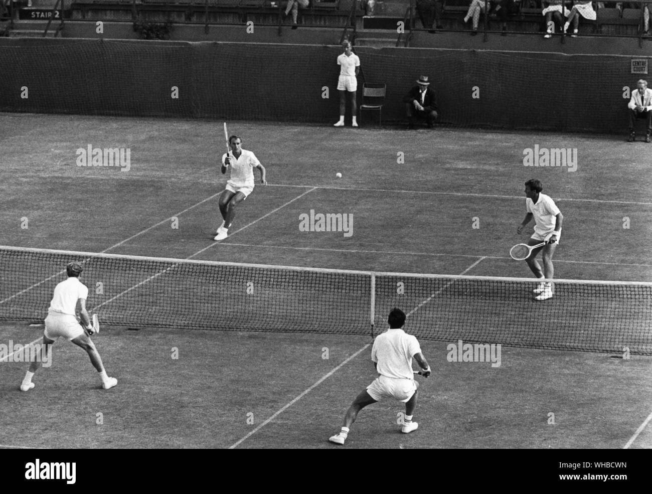 Center Court 1966 NSW Meisterschaften - mens verdoppelt. Stockfoto