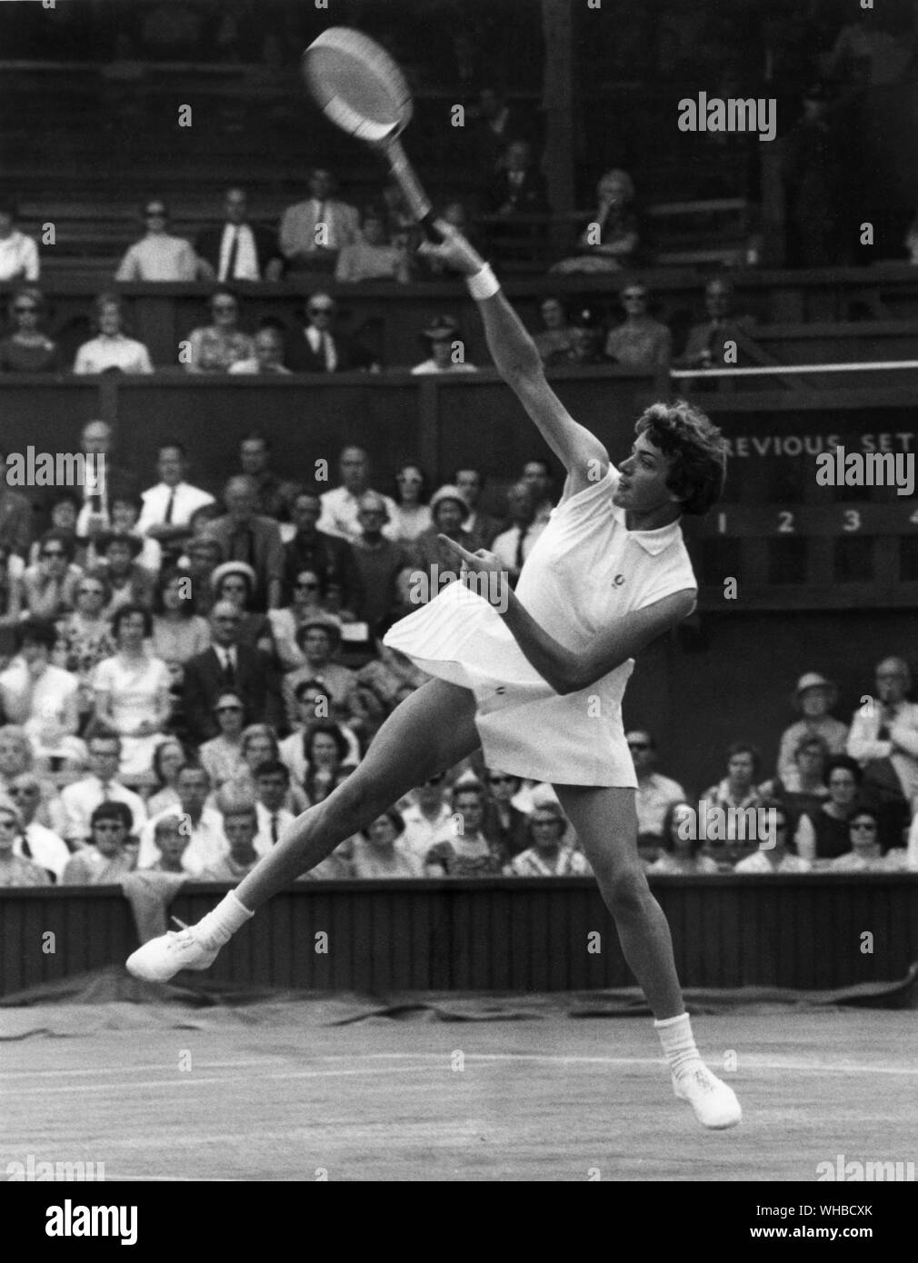 Wimbledon 1964 - Margaret Smith (Australien) v. J.R. Susman (USA), den 25. Juni 1964. Stockfoto