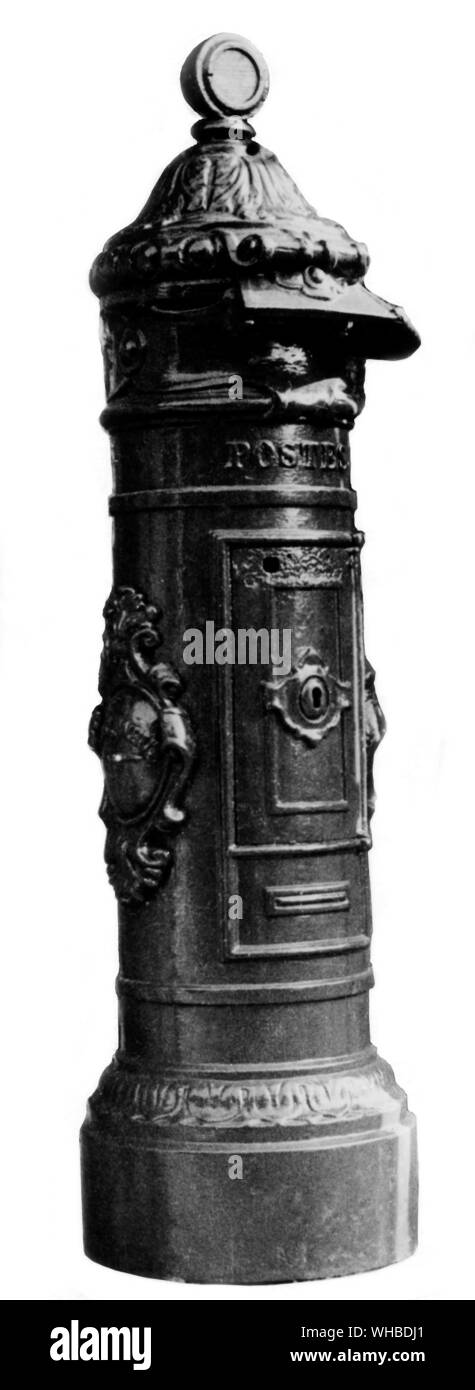 Eine der Ursprünglichen Belgischen Säule Boxen von 1849. Stockfoto