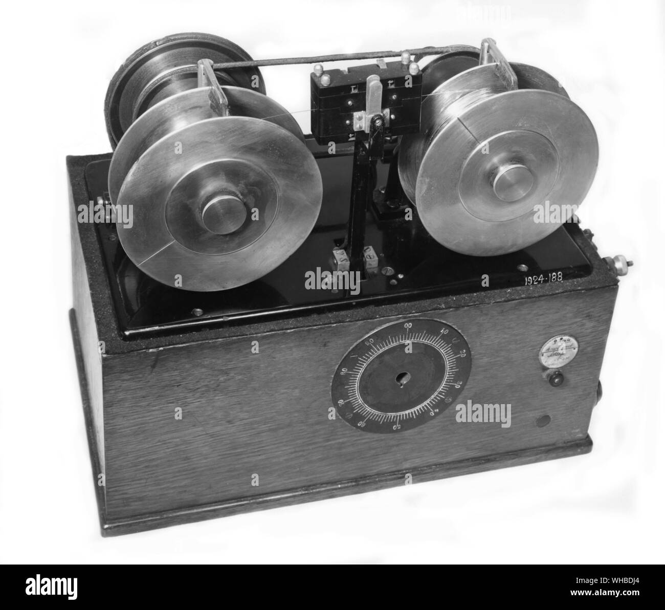 Vorfahren der tape recorder - der poulsen Telegraphone 1898. Stockfoto