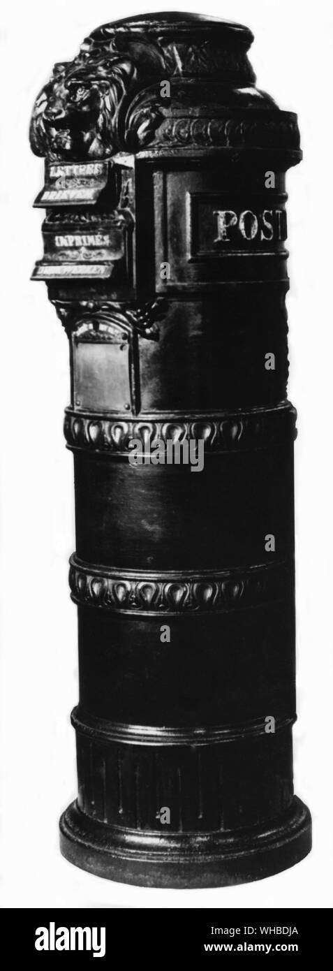 Eine der Ursprünglichen Belgischen Säule Boxen von 1849. Stockfoto