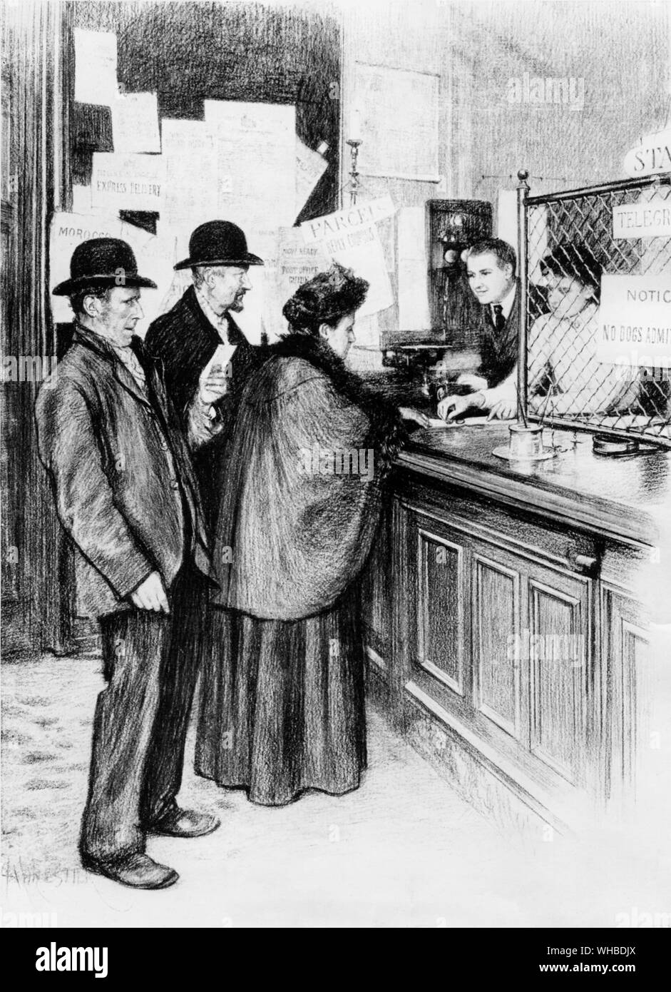 Großbritanniens erste Rentner ihre Renten - 1. Januar 1909. Stockfoto