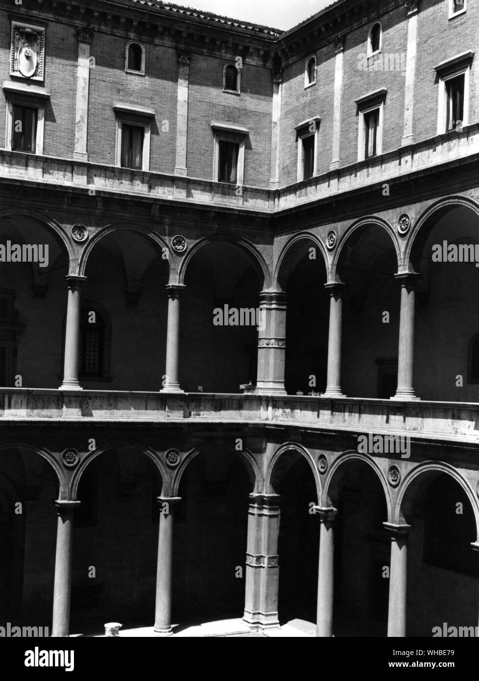 Palazzo della Cancellaria, Rom, Denkmal ursprünglich von Rodrigo Borgia, der den Palast zu Raffaele Riario, Neffe von Papst Sixtus IV. erbaut Vetternwirtschaft verkauft. Stockfoto