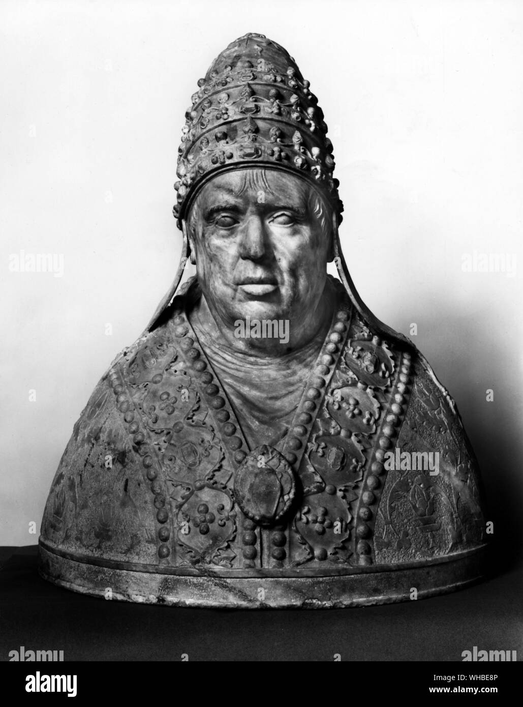 Marmor Büste von Papst Alexander VI., Papst von 1492 - 1503 Stockfoto