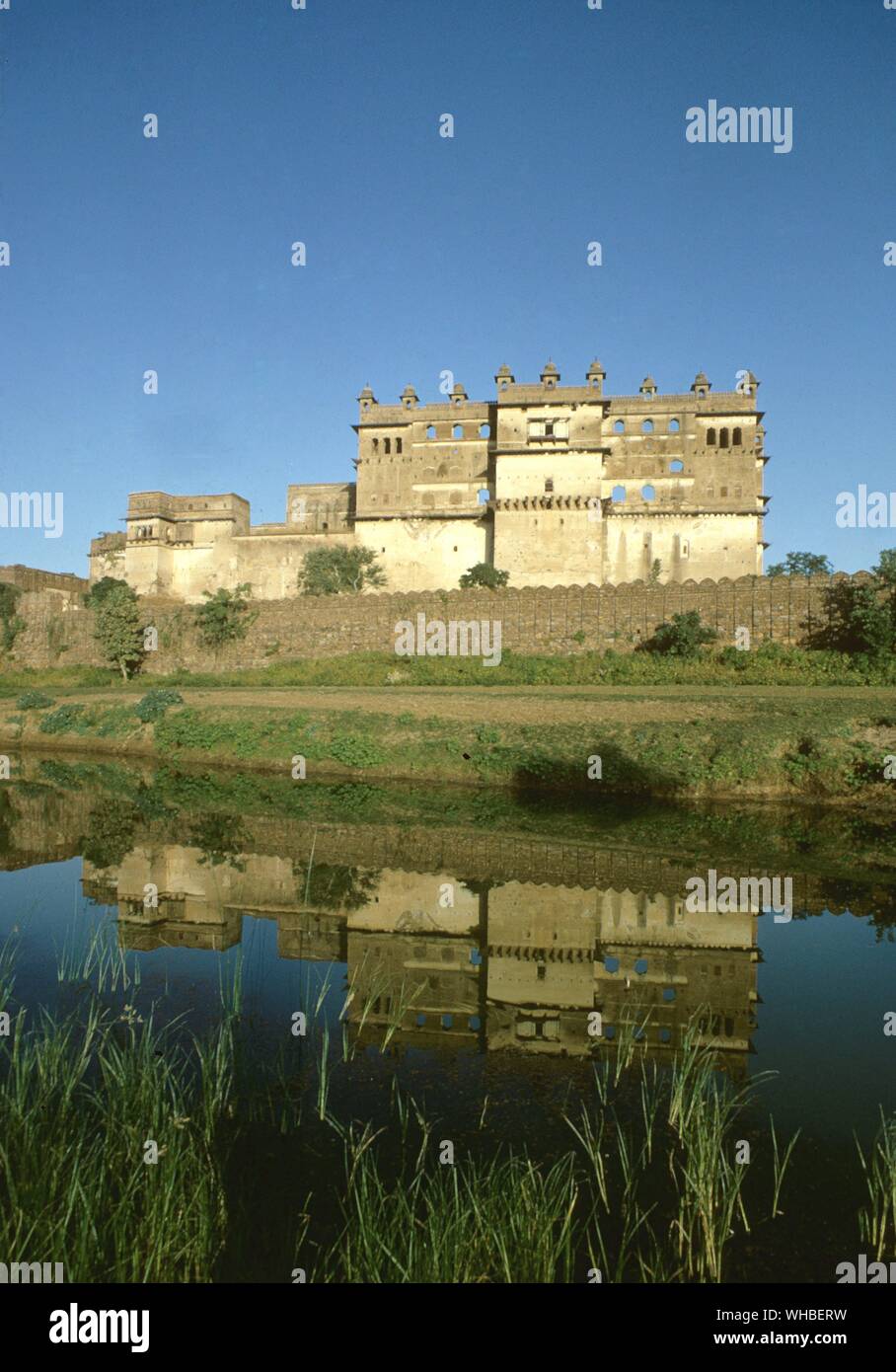 Palace Bar Singh Deo in Orchha, Indien. Stockfoto