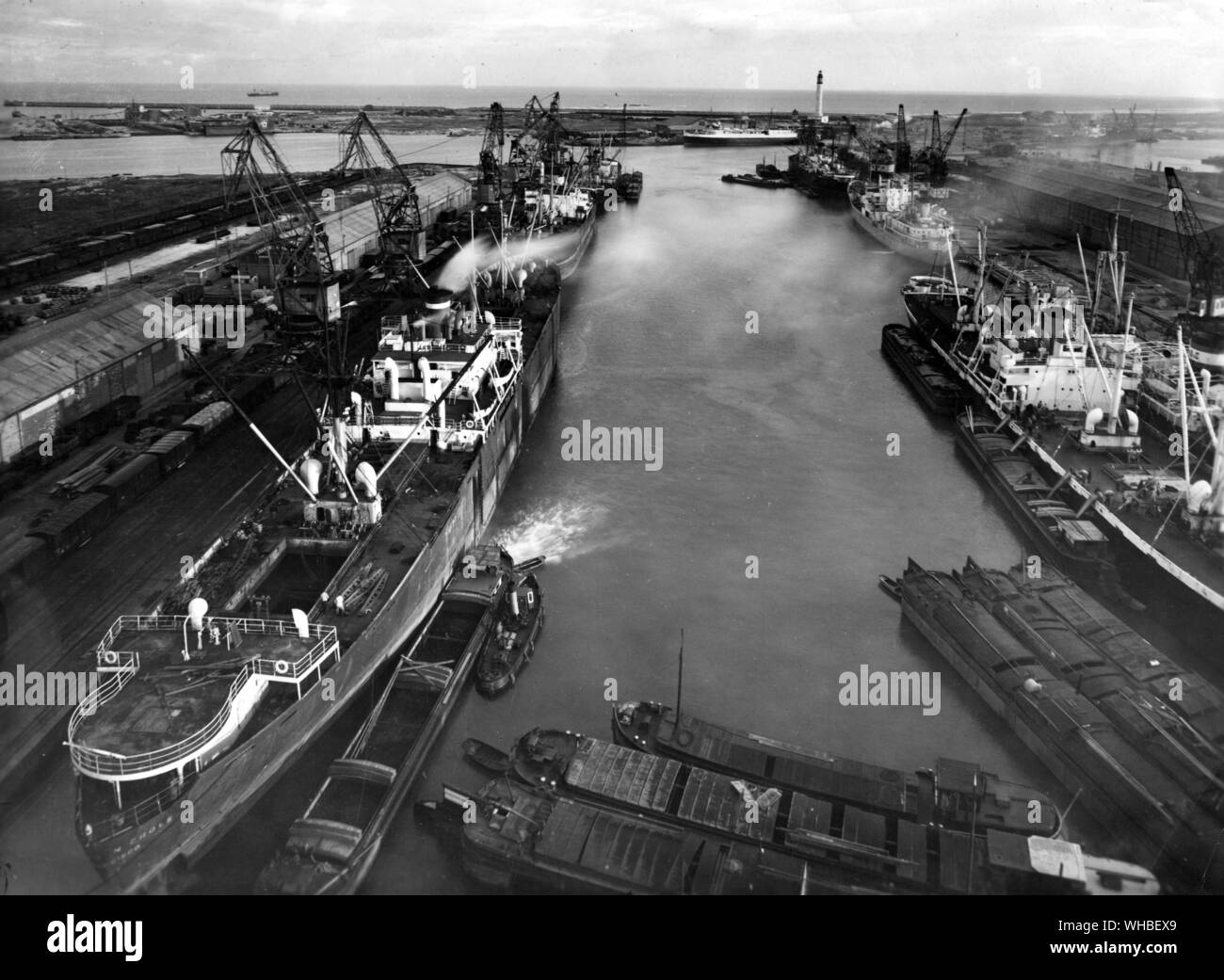 Das Dock bei Dünkirchen in Frankreich.. Stockfoto