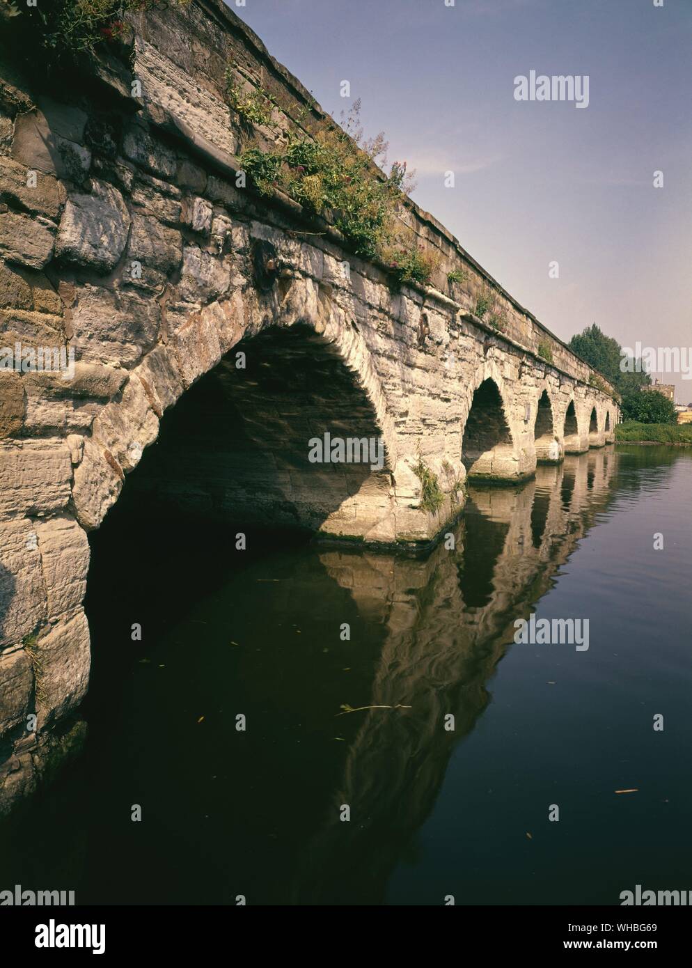 Clapton Brücke - Fluss Avon Stratford-upon-Avon -. Stockfoto