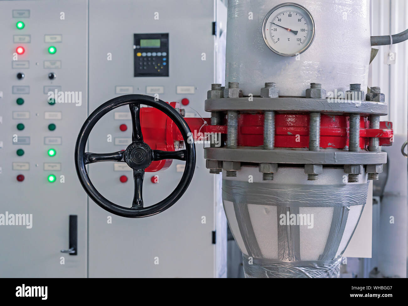 Gasabsperrventil An Gas Station Bearbeiten Ventil An Der