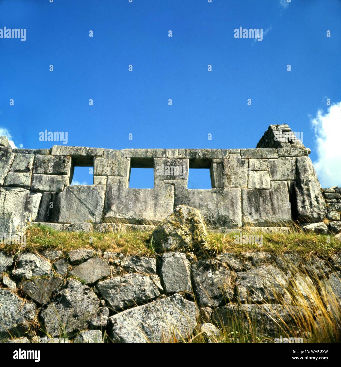 Machu Picchu - Integrierter c 1450. Stockfoto