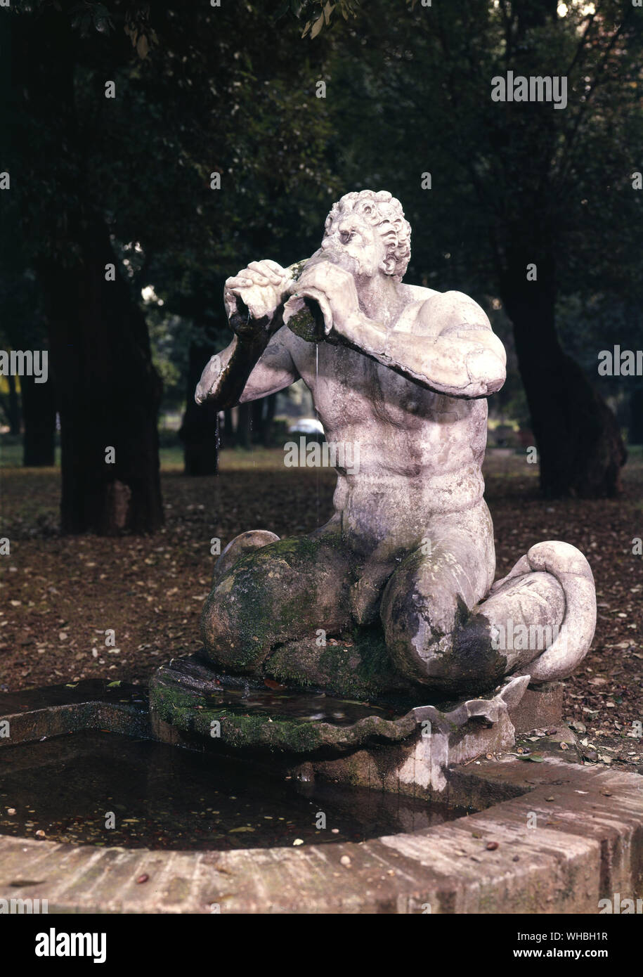 Triton von der Piazza Navona jetzt in die Gärten der Villa Borghese, Rom, Italien Stockfoto
