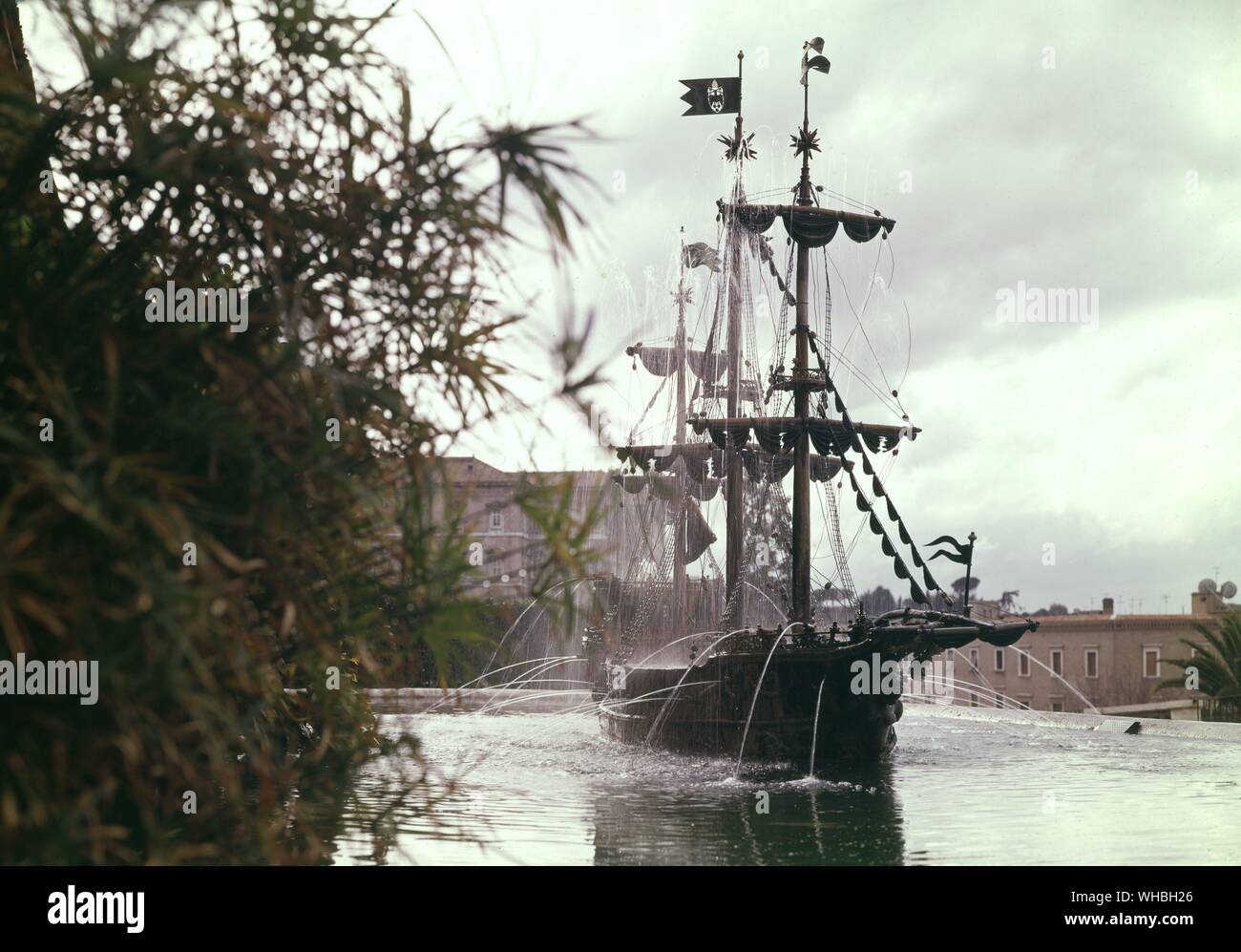 Die Galeone Brunnen in den Vatikanischen Gärten, Rom, Italien Stockfoto