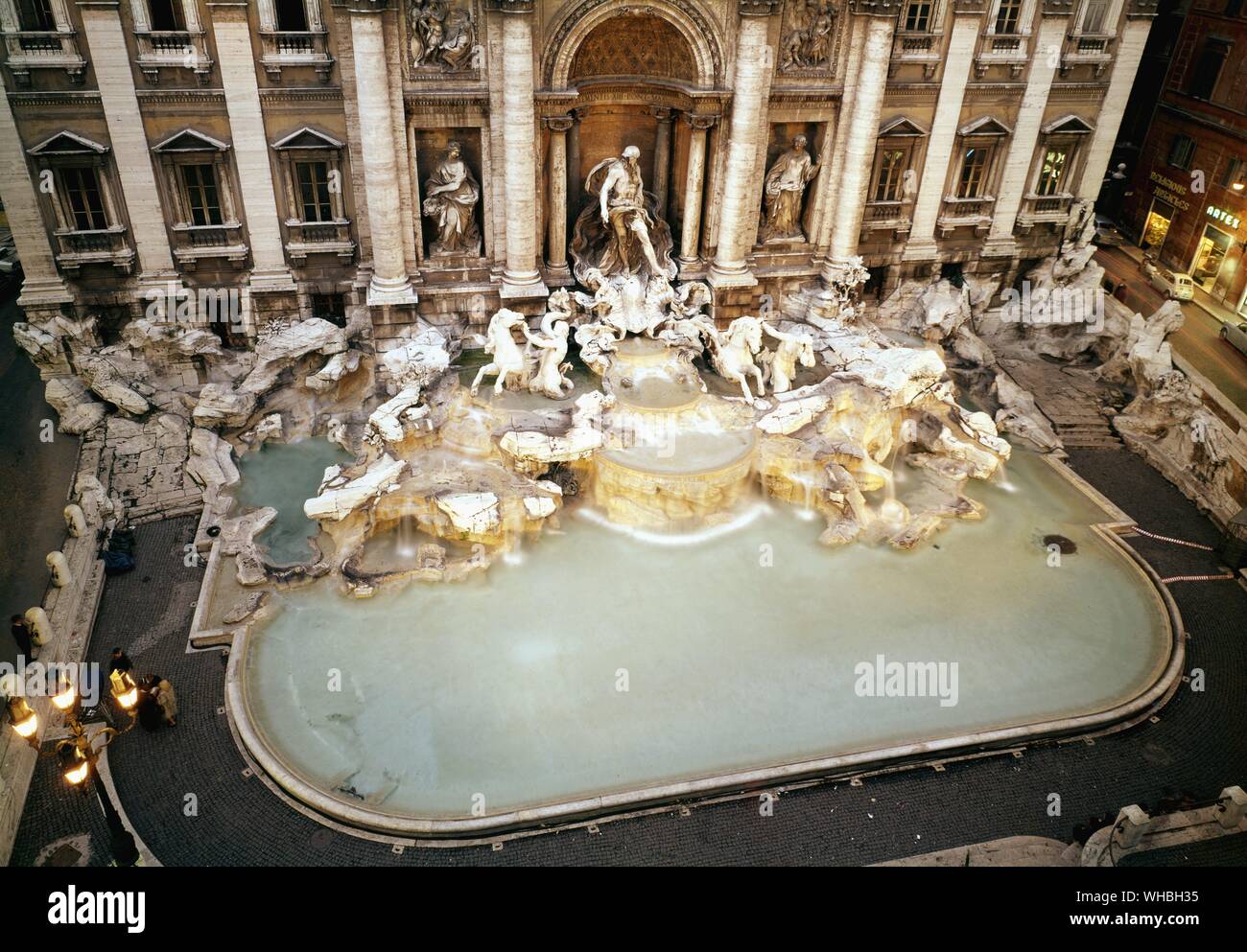 Luftaufnahme der Trevi-brunnen, Rom, Italien Stockfoto