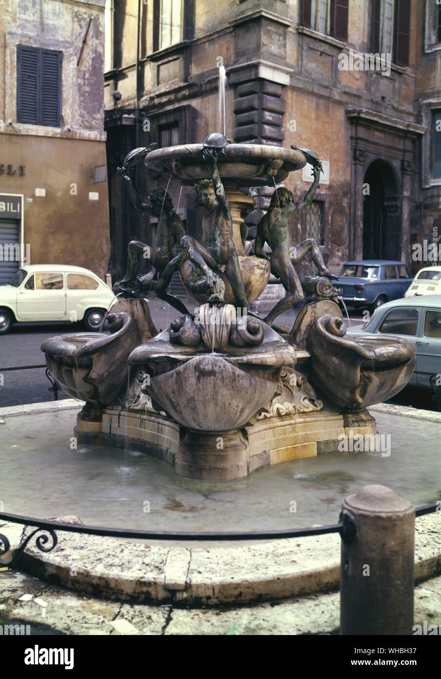 Brunnen der Schildkröten in der Piazza Mattei, Rom, Italien. . Stockfoto
