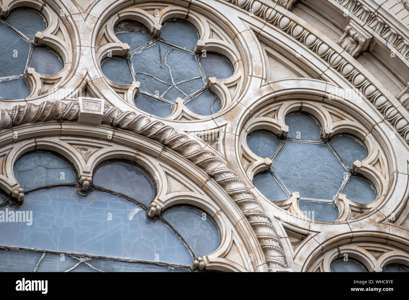 Äußere Detail der Kirche des hl. Adalbert in Pilsen Stockfoto