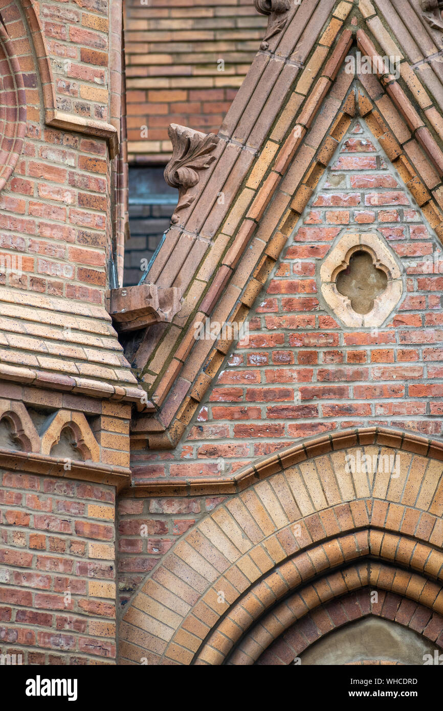 Äußere Detail der St. Paul's Kirche in Pilsen Stockfoto
