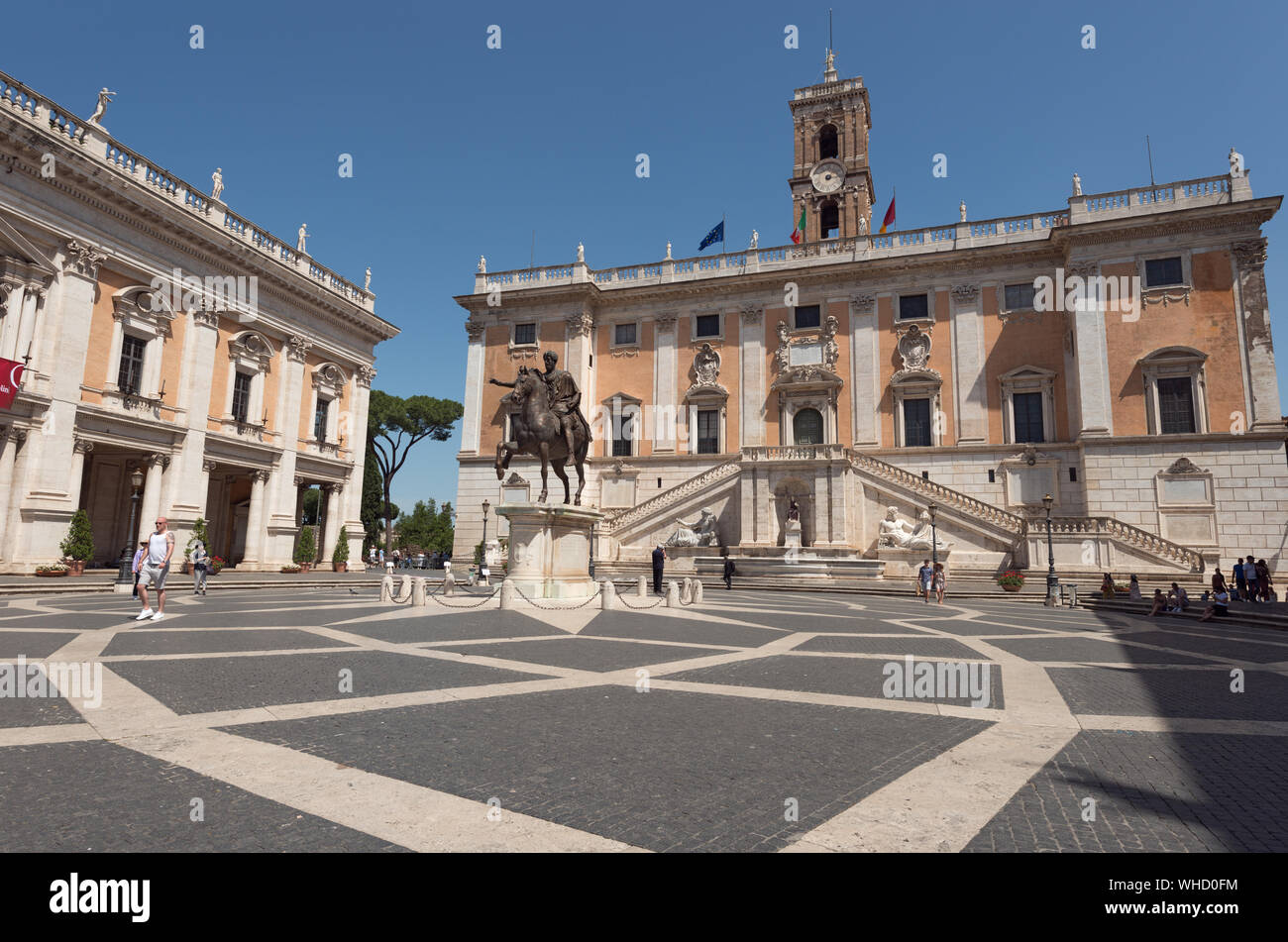 Gemeinde Rom (Palazzo Senatorenpalast) auf dem Kapitol Square, Rom, Italien Stockfoto