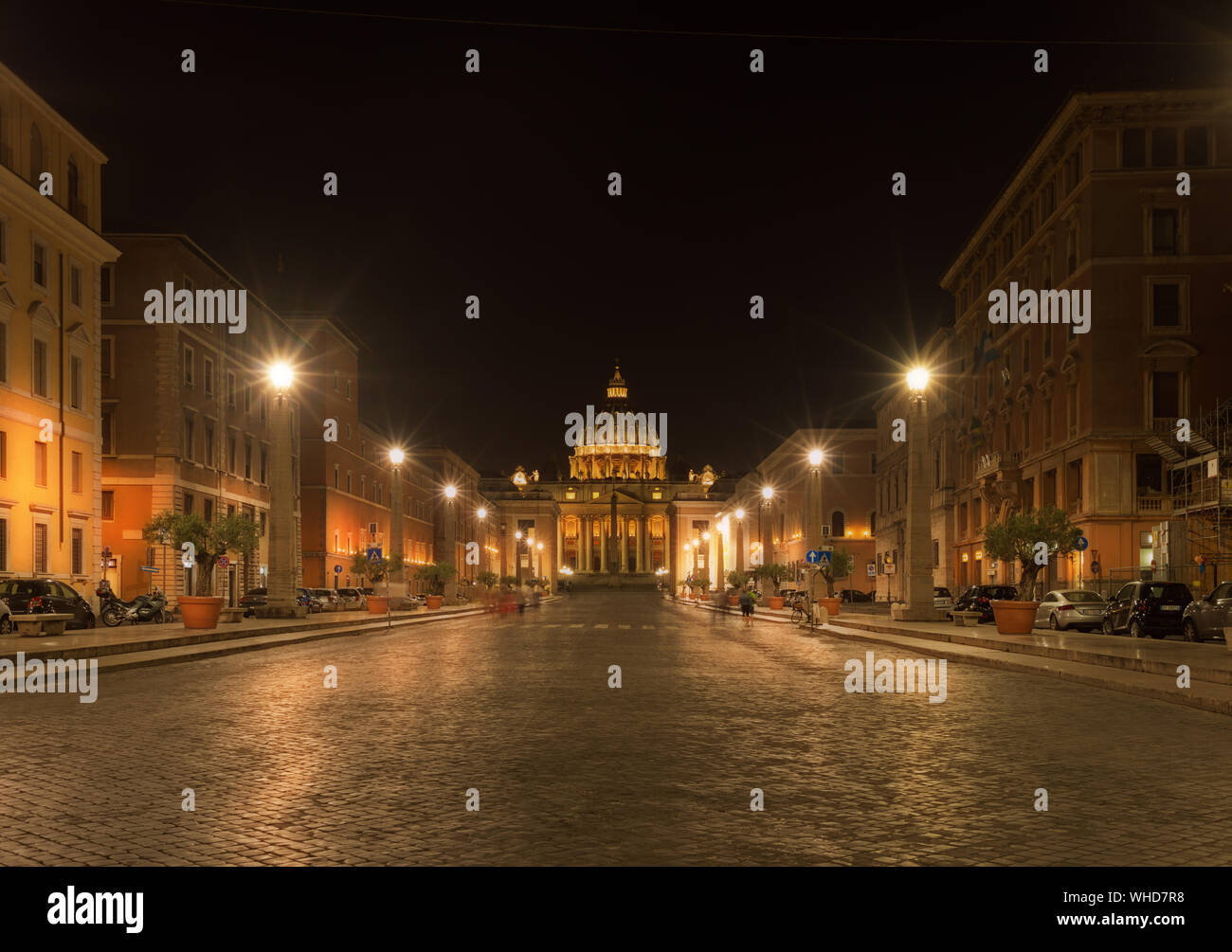 Via della Conciliazione und der Dom St. Peter in Rom Stockfoto