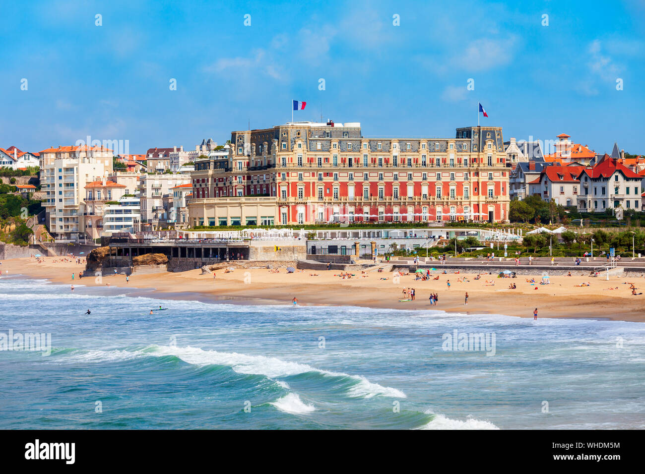 Das Hotel du Palais ist ein historisches Gebäude im Zentrum von Biarritz in Frankreich Stockfoto
