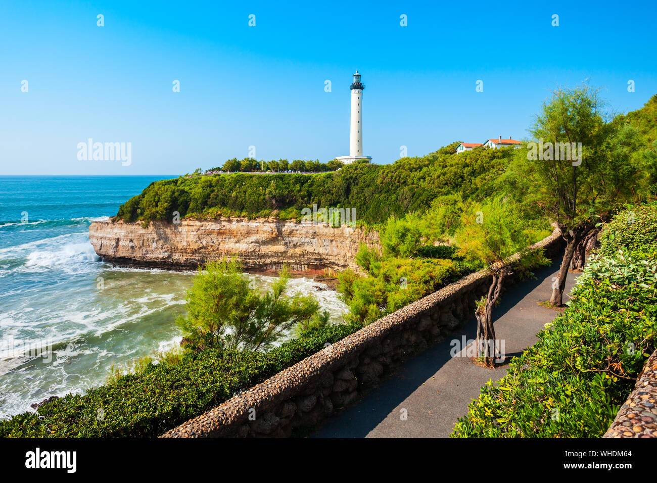 Phare de Biarritz ist ein Leuchtturm in Biarritz Stadt in Frankreich Stockfoto