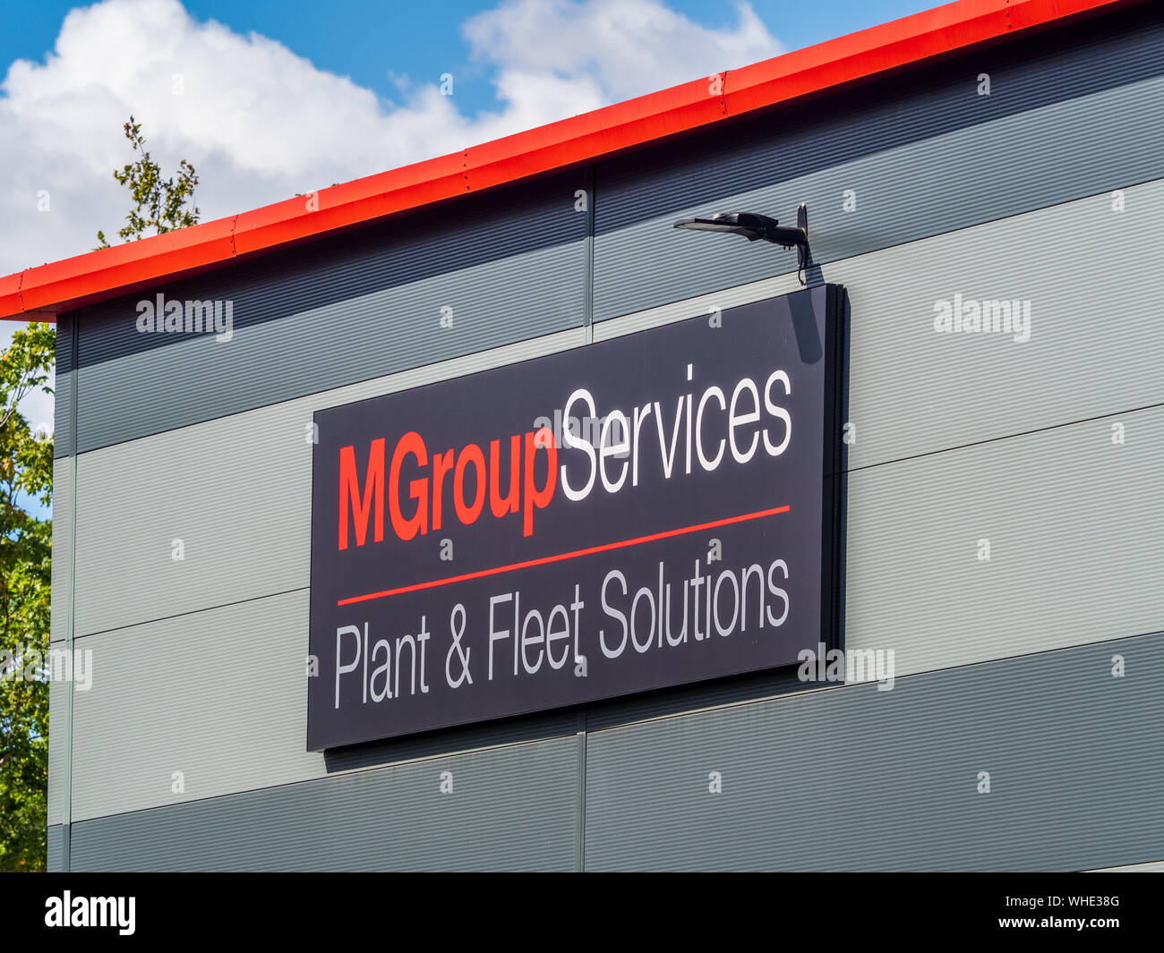 MGroupServices Gebäude in Stevenage GROSSBRITANNIEN. Der MGroup Services ist ein Infrastructure Services Company, über Übernahme von Morrison Utility Services gebildet Stockfoto