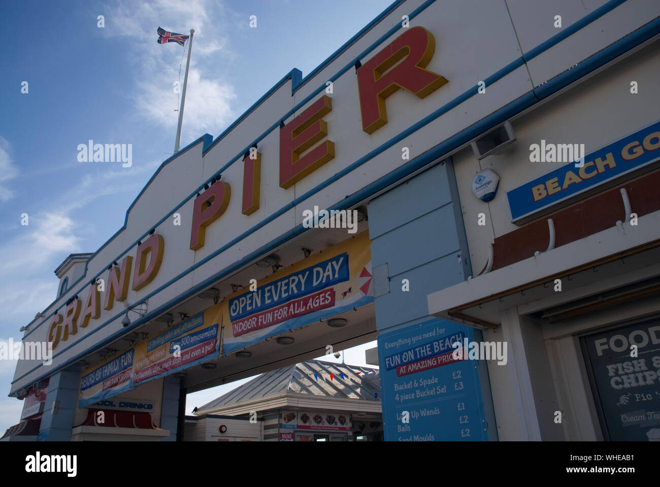 Grand Pier, Weston-Super-Mare, Somerset, England Großbritannien Stockfoto