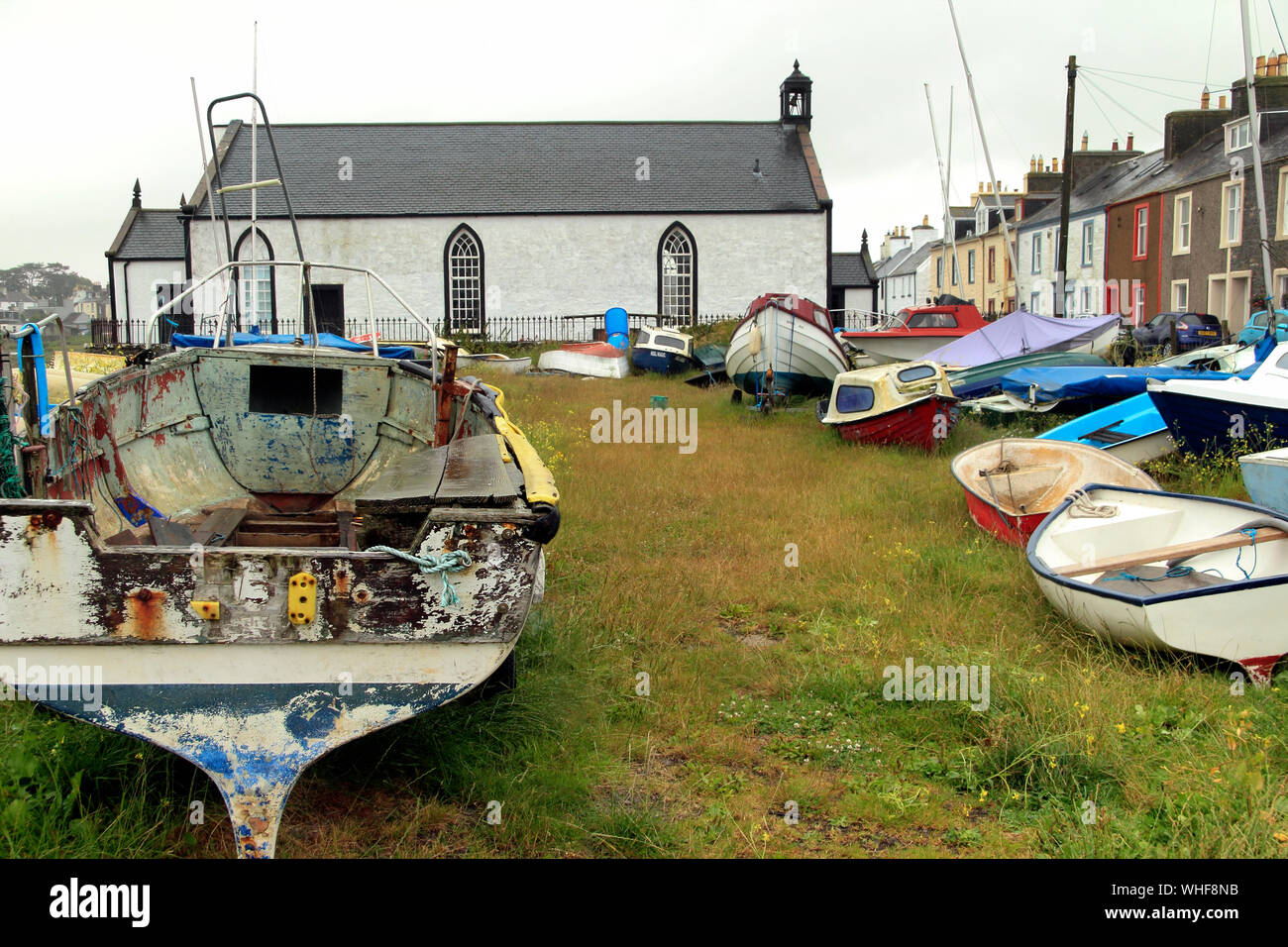 Bootswerft, Insel Whithorn, Dumfries and Galloway, Schottland, Großbritannien Stockfoto