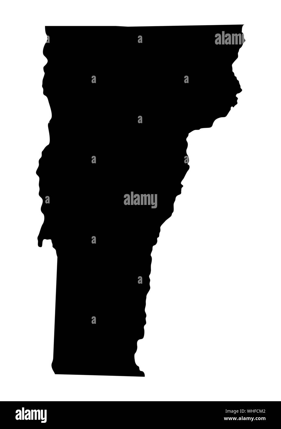 Vermont State silhouette Karte Stock Vektor