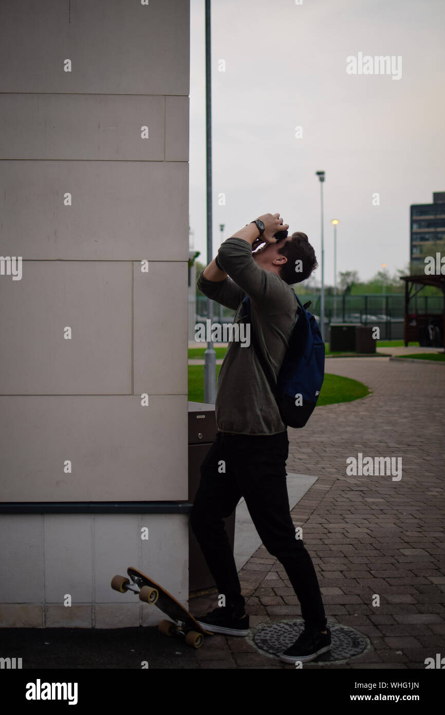 Mann die Bilder Stockfoto