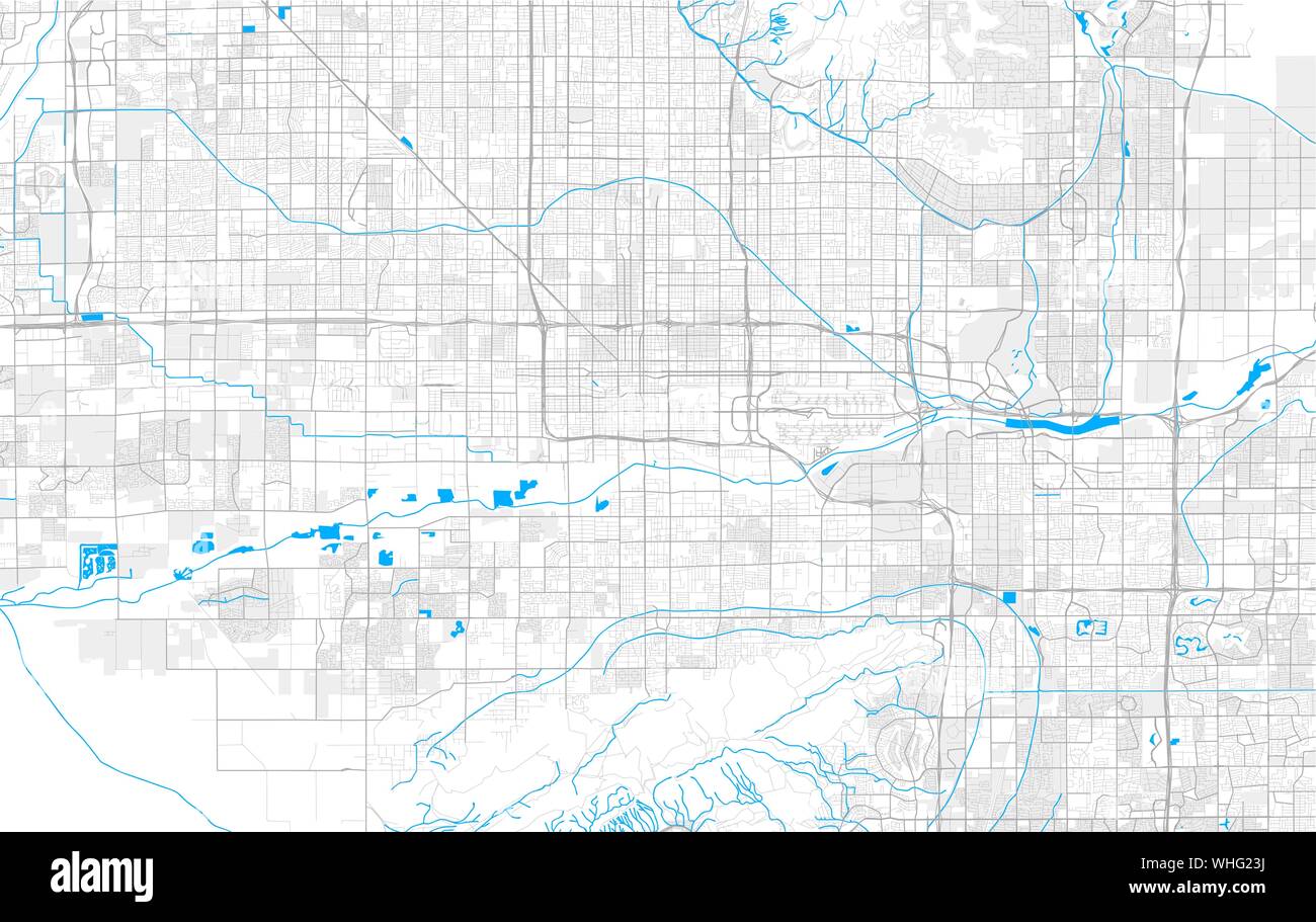 Reich detaillierte Vektor Lageplan von Phoenix, Arizona, USA. Karte Vorlage für Wohnkultur. Stock Vektor