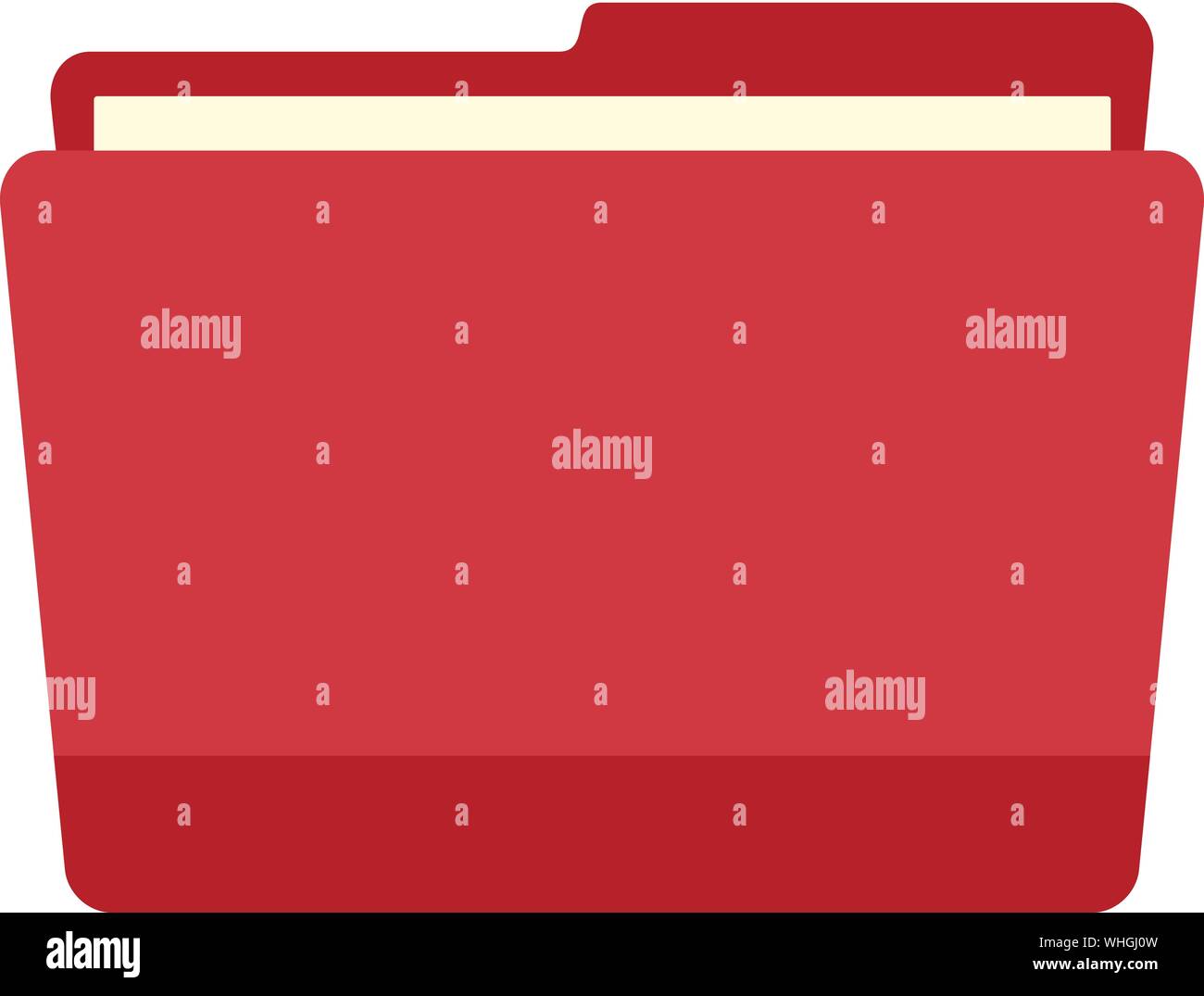Rot pc-Datei auf das Symbol des Ordners. Flache Abbildung: Rot pc-Datei Ordner vektor Symbol für Web Design Stock Vektor