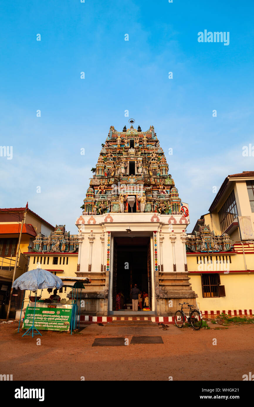 COCHIN, Indien - 15. MÄRZ 2012: Murugan Tempel ist ein Teil von Ernakulam Shiva Tempel, einer der großen Tempeln von Kerala in Cochin, Indien Stockfoto