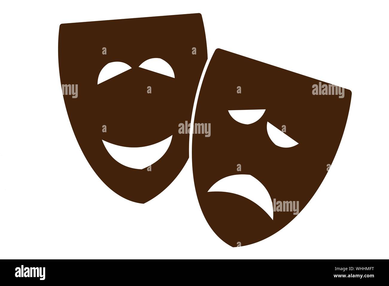 Vector Illustration von Komödie und Tragödie theater Masken eps 10. Stock Vektor