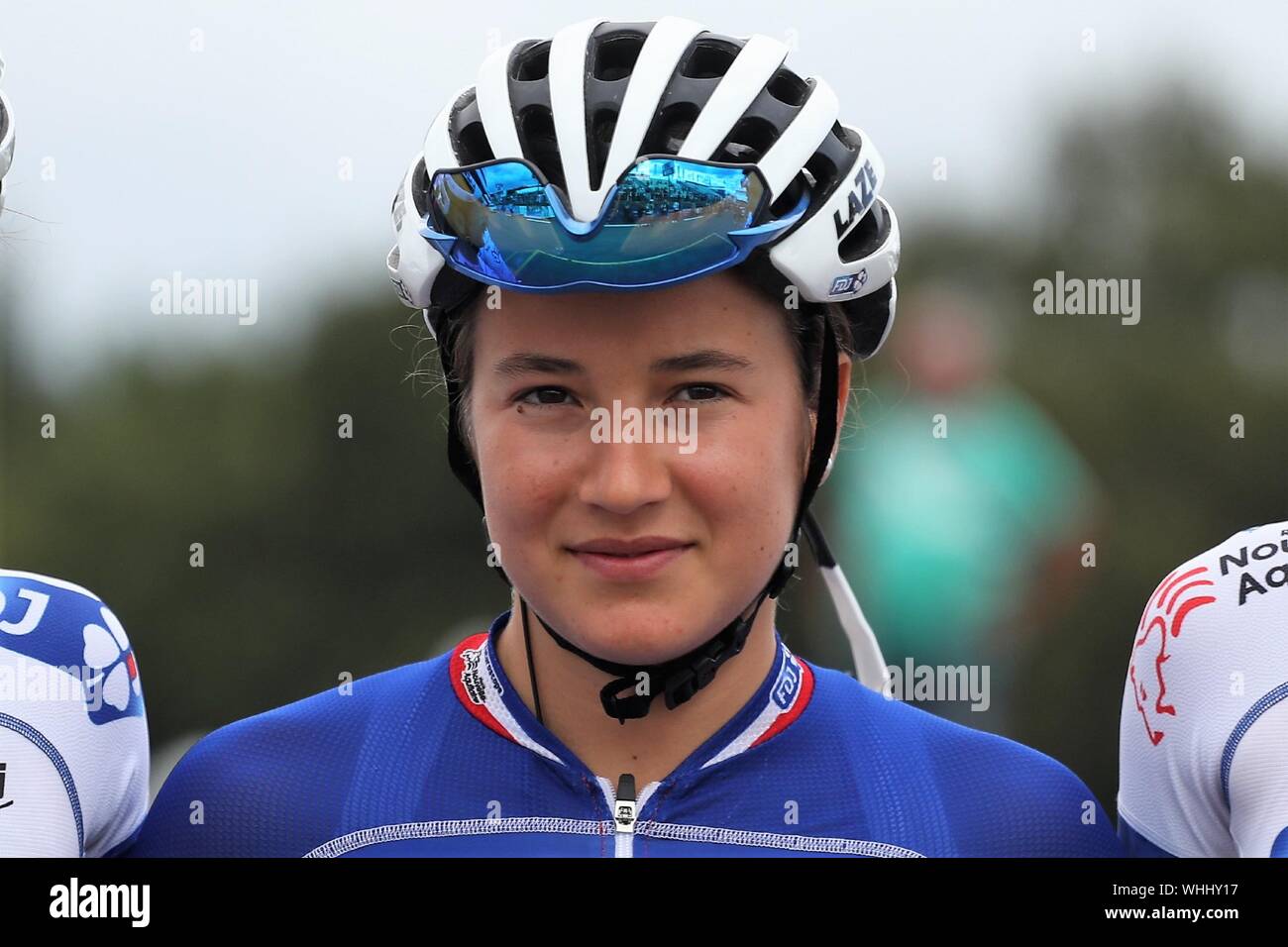 Jade Wiel in Team FDJ Nouvelle Aquitaine beim Radfahren Grand-Prix de Plouay - Lorient Agglo - Frauen der Welttournee 2019, Plouay - Plouay (128 Km), am 31. August - Foto Laurent Lairys/DPPI Stockfoto