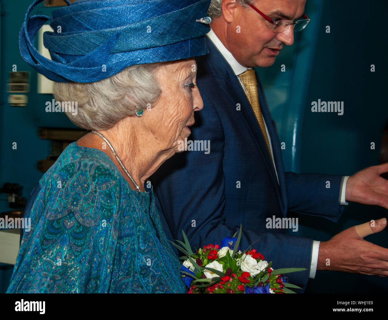 Die Royal Dutch Mint (KNM), Utrecht, Niederlande. Samstag, 31 August, 2019. Ihre Königliche Hoheit Prinzessin Beatrix der Niederlande, heute Morgen Stockfoto